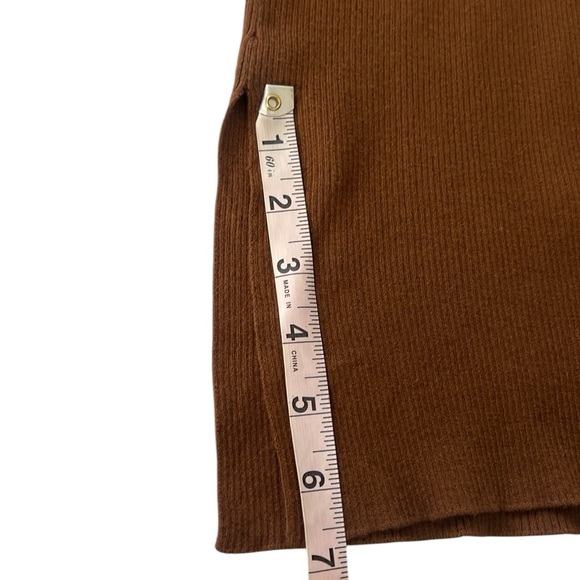 Rails Jules Fox Brown Cotton Silk Blend Ribbed Knit Split Hem Pants Medium - Picture 13 of 14